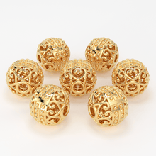 Load image into Gallery viewer, 18k Solid Gold Designer Old Fashioned Tribal Round Granulation Spacer Bead Finding 6mm 8mm 10mm - Jalvi &amp; Co.