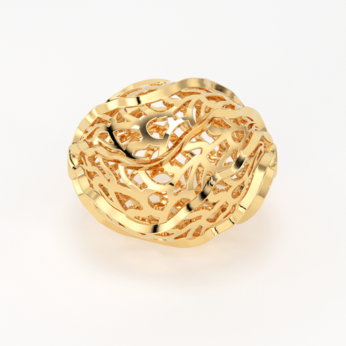 18k Solid Gold Handmade Designer Filigree Spacer Bead Finding 10mm 13mm 15mm - Jalvi & Co.