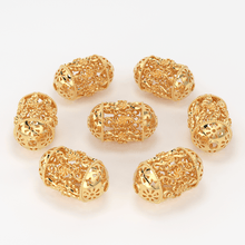 Load image into Gallery viewer, 18k Solid Gold Handmade Designer Floral Spacer Bead Finding 12mm 13mm 14.50mm - Jalvi &amp; Co.