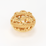 18k Solid Gold Handmade Designer Floral Spacer Bead Finding 9mm 10mm 11mm