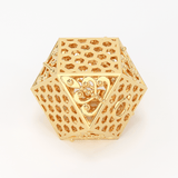 18k Solid Gold Handmade Designer Icosahedron Spacer Bead Finding 6.50mm 8.50mm 10.30mm