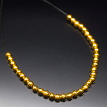 Load image into Gallery viewer, 18k Solid Gold Handmade Tribal Round Sphere Spacer Beads Strand 4mm 12pc - Jalvi &amp; Co.