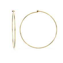 Load image into Gallery viewer, 18k Solid Gold Hoop Earrings Findings Jewelry Making 40mm - Jalvi &amp; Co.