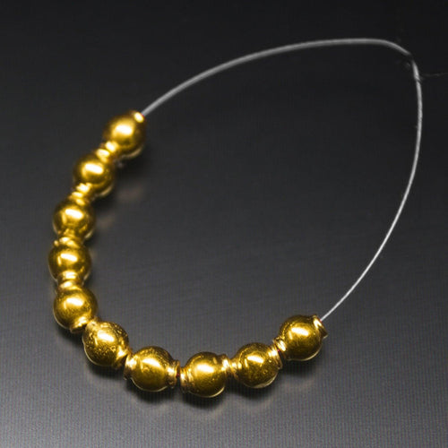 18k Solid Gold Tribal Handmade Lantern Jewelry Spacer Beads 4mm x 4.5mm 2