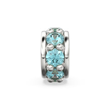 Load image into Gallery viewer, 18k Solid Yellow Gold 3.8mm Aquamarine Eternity Rondelle Wheel Bead - Jalvi &amp; Co.