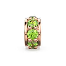 Load image into Gallery viewer, 18k Solid Yellow Gold 3.8mm Peridot Eternity Rondelle Wheel Bead - Jalvi &amp; Co.