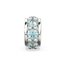 Load image into Gallery viewer, 18k Solid Yellow Gold 3.8mm Sky Blue Topaz Eternity Rondelle Wheel Bead - Jalvi &amp; Co.