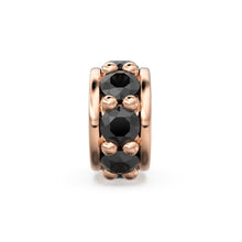 Load image into Gallery viewer, 18k Solid Yellow Gold 4mm Black Onyx Eternity Rondelle Wheel Bead - Jalvi &amp; Co.