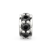 Load image into Gallery viewer, 18k Solid Yellow Gold 4mm Black Onyx Eternity Rondelle Wheel Bead - Jalvi &amp; Co.
