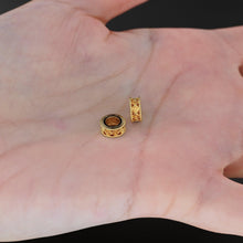 Load image into Gallery viewer, 18k Solid Yellow Gold 7mm Fancy Spacer Finding Hefty Bead 5mm Large Hole - Jalvi &amp; Co.