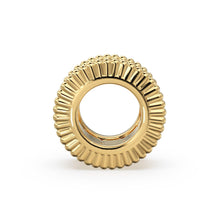 Load image into Gallery viewer, 18k Solid Yellow Gold 7mm Fancy Spacer Finding Hefty Bead 5mm Large Hole - Jalvi &amp; Co.