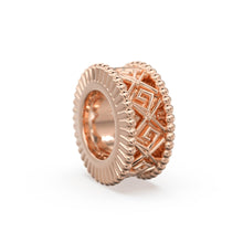 Load image into Gallery viewer, 18k Solid Yellow Gold 7mm Fancy Spacer Finding Hefty Bead 5mm Large Hole - Jalvi &amp; Co.