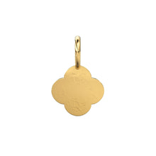 Load image into Gallery viewer, 18k Solid Yellow Gold Fancy Textured Flower Charms Pendant Findings (5 pieces) - Jalvi &amp; Co.