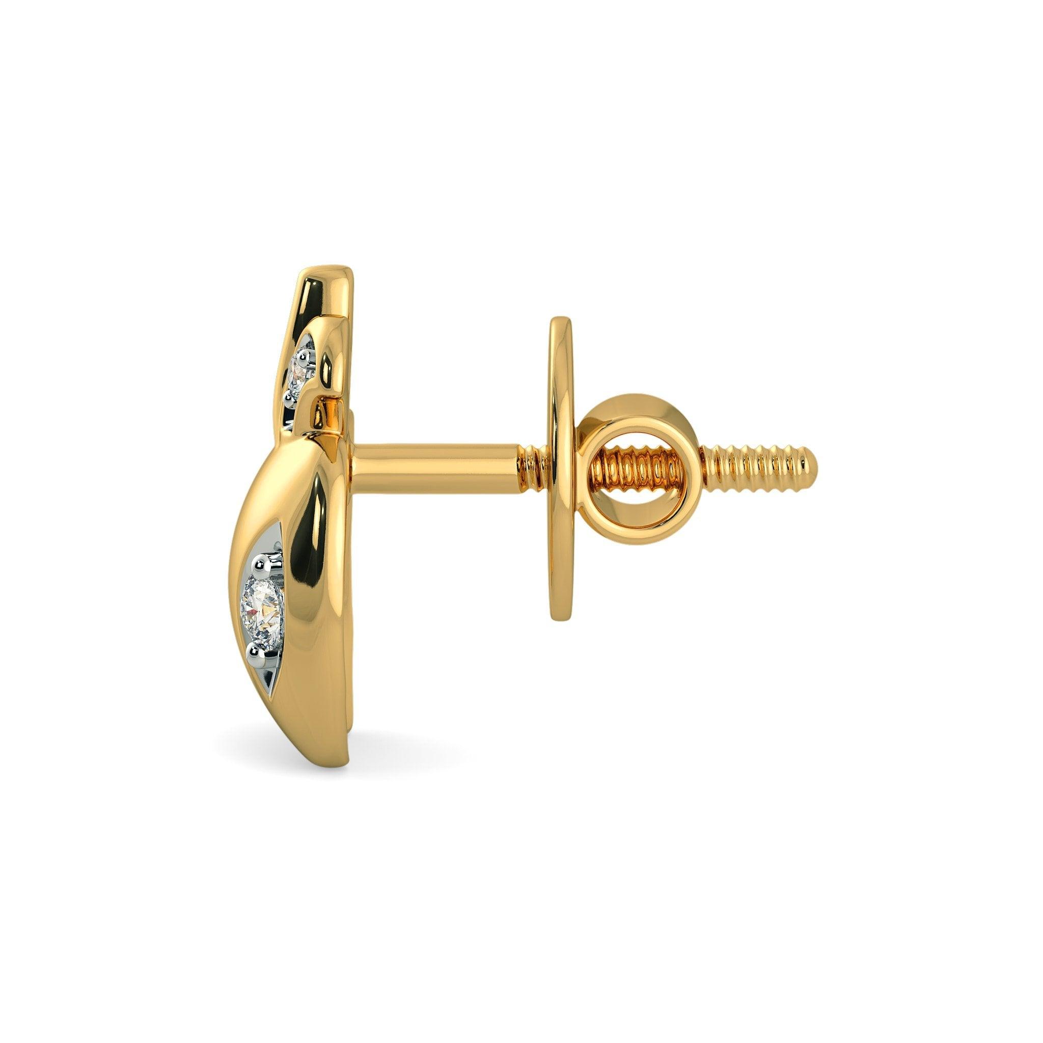 Adorable Golden Tops Earrings - Dazzle Accessories