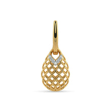 Load image into Gallery viewer, 18k Solid Yellow Gold Handmade Pineapple Diamond Earrings, Pineapple Earrings, Gold Earrings, Diamond Earrings - Jalvi &amp; Co.