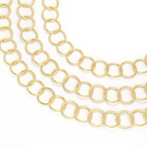 18k Solid Yellow Gold Round Cable Chain 3.7mm Link Chain Extender 1 foot - Jalvi & Co.