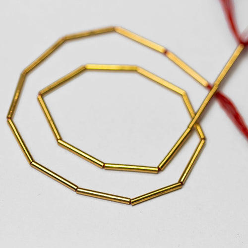 18k Solid Yellow Gold Smooth Tube 11mm Beads Findings (10 PIECES) - Jalvi & Co.