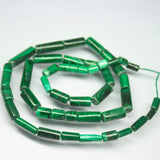 3 Strands Malachite Smooth Round Tube Shape Gemstone Beads, Malachite Beads, 6mm 20mm