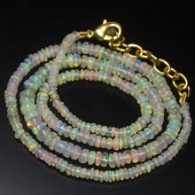 Load image into Gallery viewer, 19 inch, 3-5mm, Natural Ethiopian Opal Smooth Rondelle Shape Gemstone Beads - Jalvi &amp; Co.