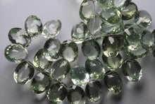 Load image into Gallery viewer, 2 Match Pair Natural Green Amethyst Faceted Oval Shape Briolette&#39;s Calibrated Size 10X14mm - Jalvi &amp; Co.