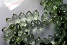 Load image into Gallery viewer, 2 Match Pair, Super Rare, Aaa Green Amethyst Faceted Chandelier Drops Briolettes, Calibrated Size, 14X8mm - Jalvi &amp; Co.