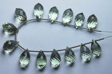 Load image into Gallery viewer, 2 Match Pair, Super Rare, Aaa Green Amethyst Faceted Chandelier Drops Briolettes, Calibrated Size, 14X8mm - Jalvi &amp; Co.