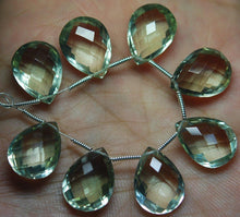 Load image into Gallery viewer, 2 Match Pair, Super Rare Aaa Green Amethyst Faceted Pear Briolettes Calibrated Size 10X16mm - Jalvi &amp; Co.