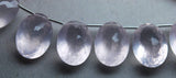 2 Match Pair, Super Rare Aaa Natural Rose Quartz Faceted Oval Shape Briolettes Calibrated Size 12X16mm