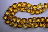 2 Match Pair, Super Rare Glden Citrine Quartz Heart Shape Briolettes Calibrated Size 12X12mm