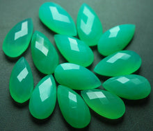 Load image into Gallery viewer, 2 Matched Pairs Chrysoprase Chalcedony Faceted Pear Shape Briolette&#39;s, 10X20mm - Jalvi &amp; Co.