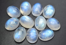 Load image into Gallery viewer, 2 Matched Pairs,Rainbow Moonstone Oval Smooth Cabochon Size, 10X14mm Natural Stone - Jalvi &amp; Co.