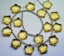 Load image into Gallery viewer, 2 Matched Pairs,Yellow Quartz Faceted Star Shape Briolette,Size12mm Approx - Jalvi &amp; Co.