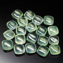 Load image into Gallery viewer, 2 matching pair, 10mm, Natural Green Prehnite Smooth Cushion Cabochon Loose Gemstone - Jalvi &amp; Co.