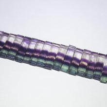 Load image into Gallery viewer, 2 matching pair, 27mm, Natural Bi Fluorite Smooth Rectangle Briolette Beads - Jalvi &amp; Co.