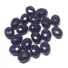 Load image into Gallery viewer, 2 matching pair, Natural Dyed Blue Sapphire Faceted Oval Beads 15x11mm - Jalvi &amp; Co.