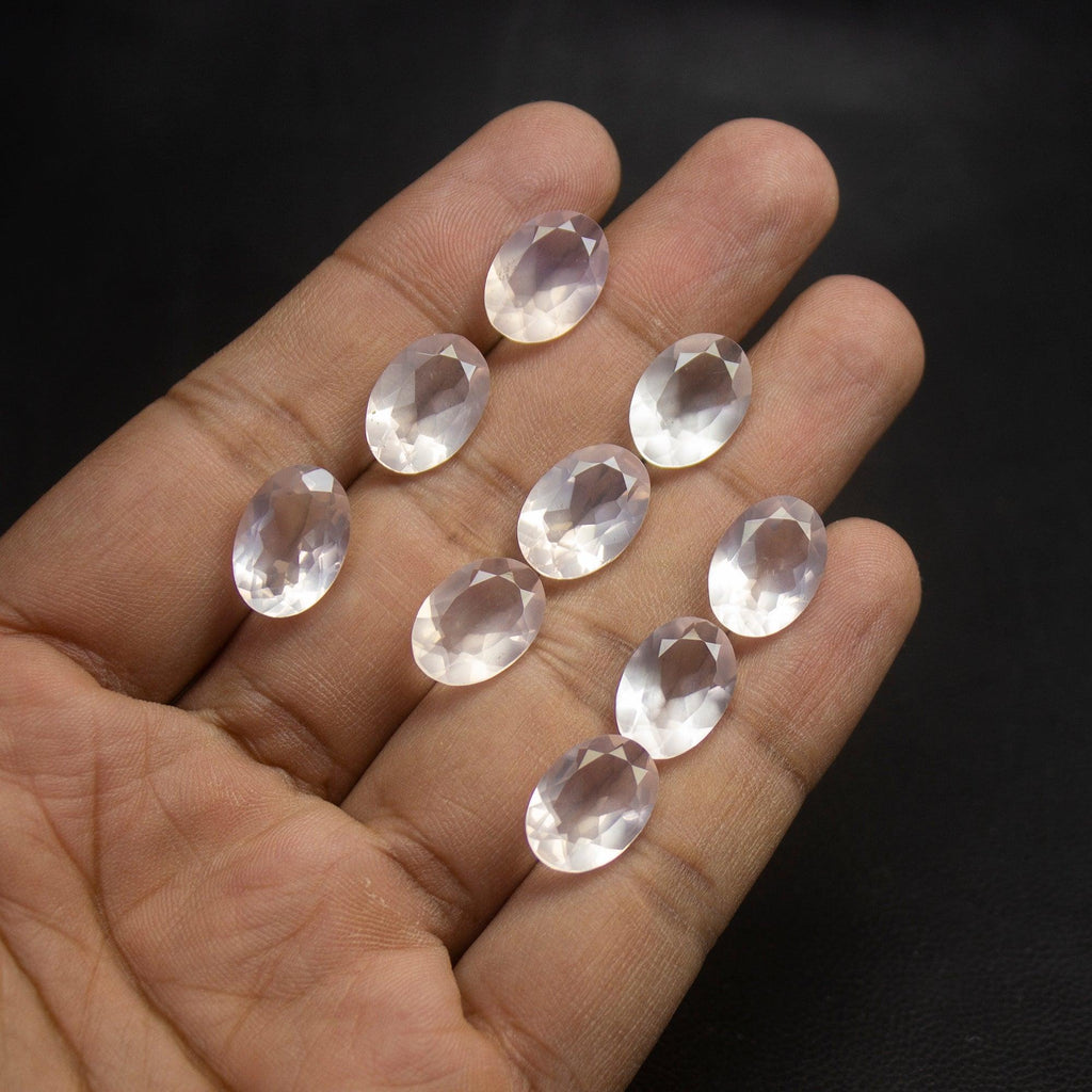 2 matching pair Pink Rose Quartz Oval Cut Shape Loose Gemstone 14x10mm - Jalvi & Co.