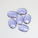 2 Pcs Color Change Quartz Checker Oval Shape Loose Gemstone 24x18mm