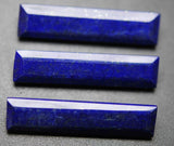 2 Pieces,Amazing Natural Lapis Lazuli Faceted Long Baguettes Shaped, 35X8mm Long Size,