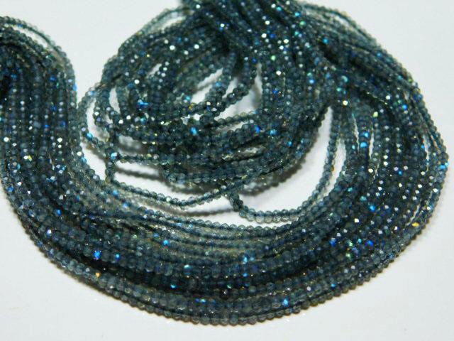 2 Strand Fire Flashy Labradorite Faceted Rondelle Loose Gemstone Beads 2mm 13" - Jalvi & Co.