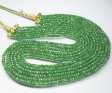 Load image into Gallery viewer, 2 Strands 14 inch, 3-4mm, Natural Green Emerald Faceted Rondelle Shape Beads, Emerald Beads - Jalvi &amp; Co.