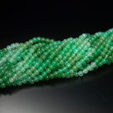2 Strands Chrysoprase Shaded Round, Plain Beads,Natural Gemstone Green Beads,Natural Plain Beads 4mm 13 inch