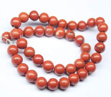 2 Strands Natural Red Jasper Gemstone Smooth Round Ball Beads Strand 10mm 16