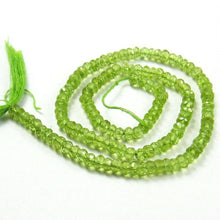 Load image into Gallery viewer, 2 Strands Peridot Faceted Rondelle Beads Strand 13 inches 4mm - Jalvi &amp; Co.