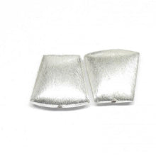 Load image into Gallery viewer, 2 Trapezoid Spacer Bead Silver Tone Geometric Beads - Jalvi &amp; Co.