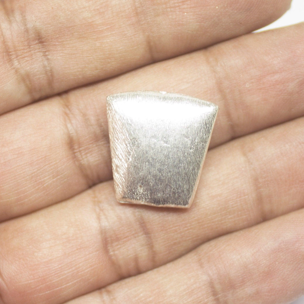 2 Trapezoid Spacer Bead Silver Tone Geometric Beads - Jalvi & Co.