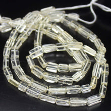 Load image into Gallery viewer, 2 x 13 inch, 5-9.5mm, White Quartz Smooth Rectangle Beads, Quartz Beads - Jalvi &amp; Co.