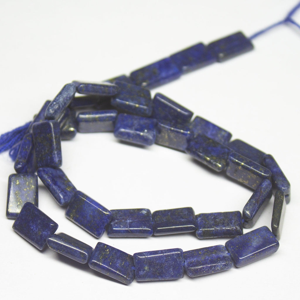 2 x 14 inch, 10-11mm, Blue Lapis Lazuli Smooth Chiclet Beads, Lapis Lazuli Beads - Jalvi & Co.