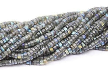 Load image into Gallery viewer, 2 x 14 inches, 5-6mm, Labradorite Plain Round Tyre Wheel Beads, Labradorite Beads - Jalvi &amp; Co.