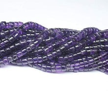 Load image into Gallery viewer, 2 x 14 inches, 7mm, Purple Amethyst Plain Round Tyre Wheel Beads, Amethyst Beads - Jalvi &amp; Co.
