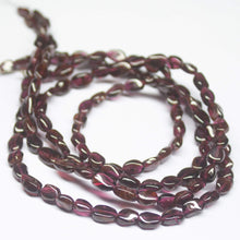 Load image into Gallery viewer, 2 x 15 inch, 5-7mm, Red Garnet Smooth Oval Shape Bead, Garnet Beads - Jalvi &amp; Co.